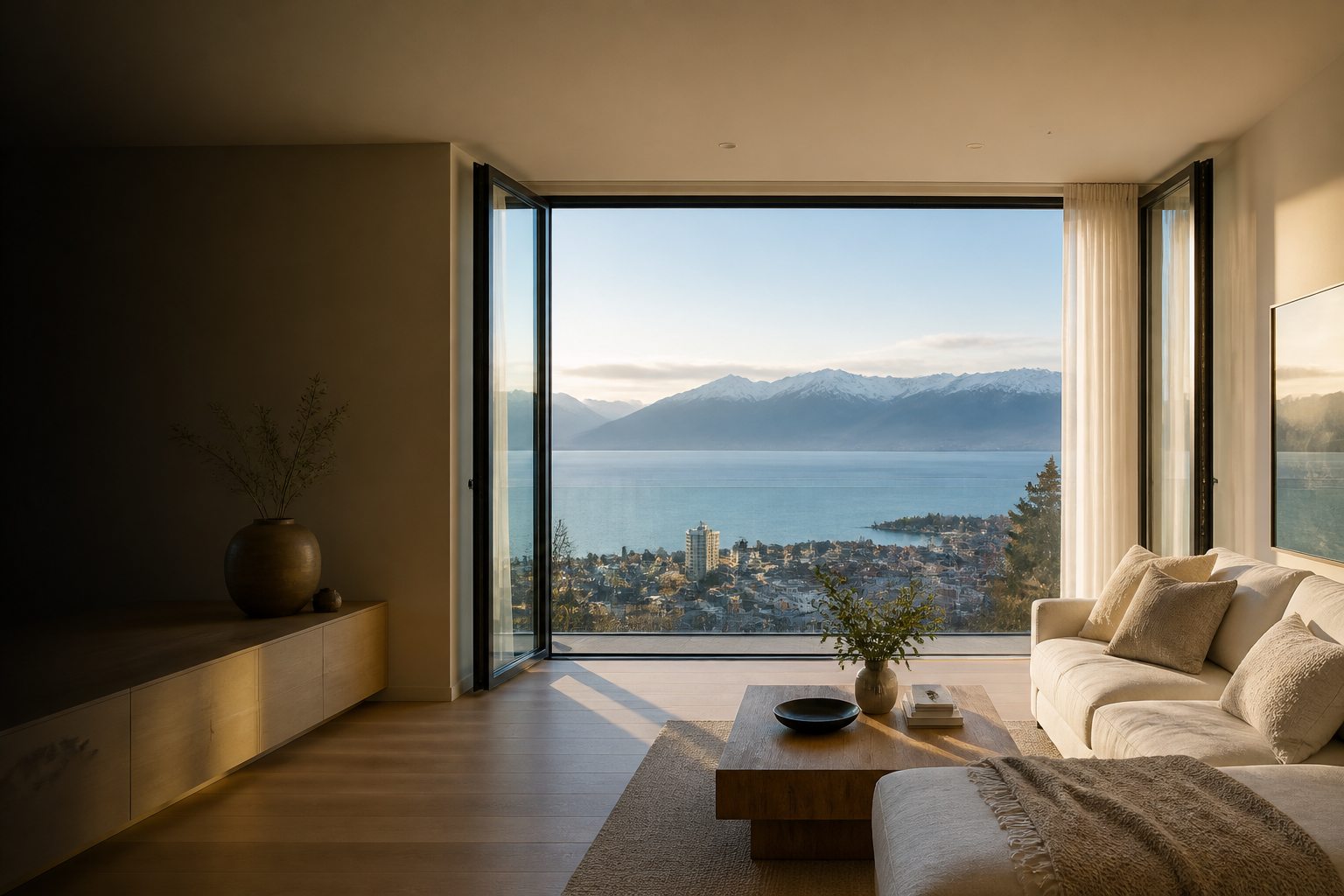 Appartement lumineux avec vue sur le lac Léman
