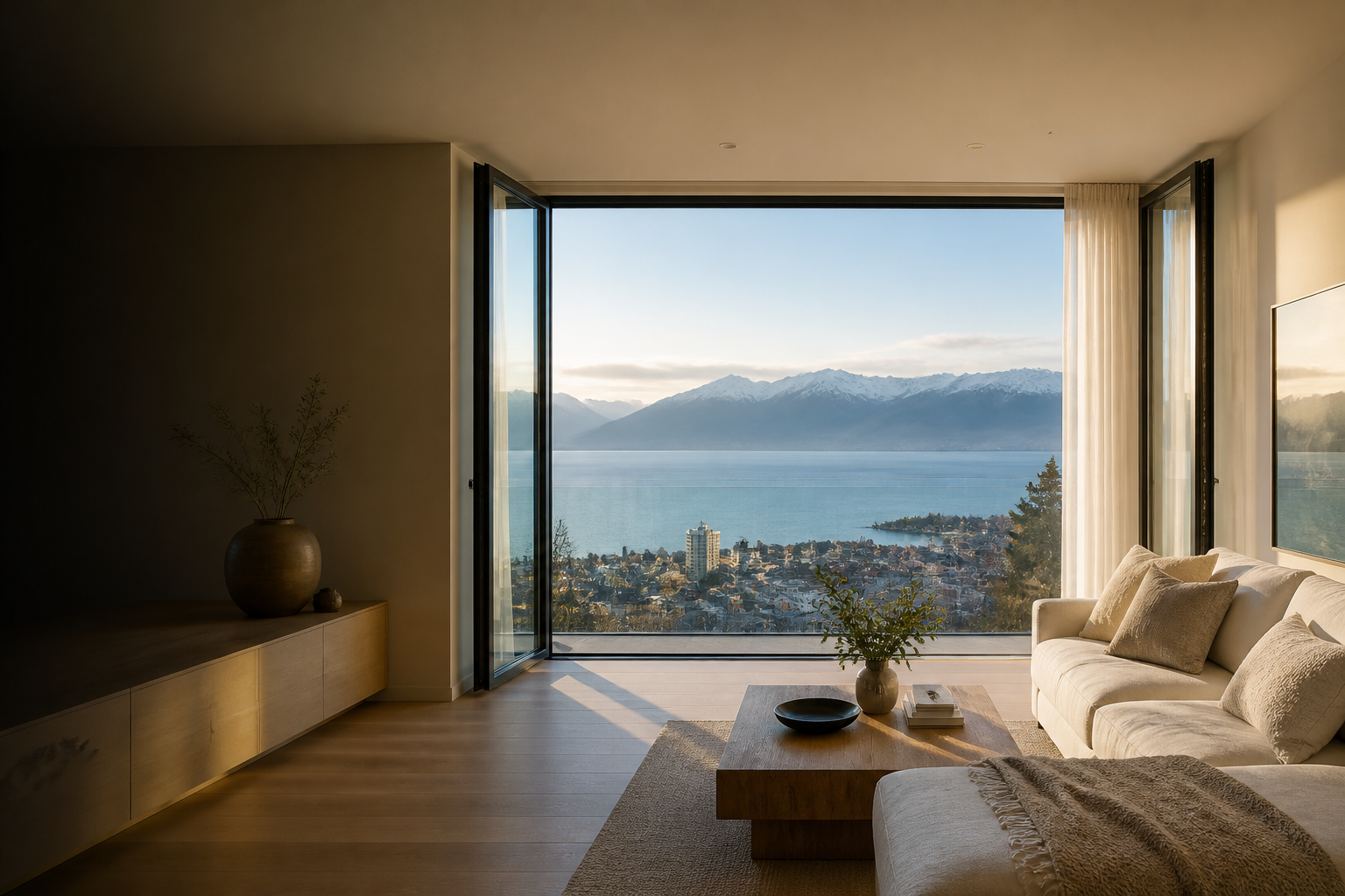 Appartement lumineux avec vue sur le lac Léman